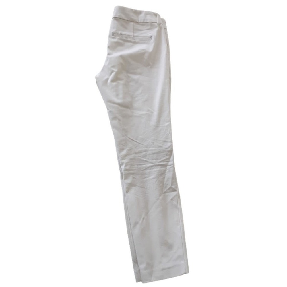 TALBOTS White Stretch Straight Leg Ankle Pants 10 30x27 Retro-Chic - Picture 4 of 7